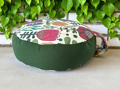 flowery meditation cushion