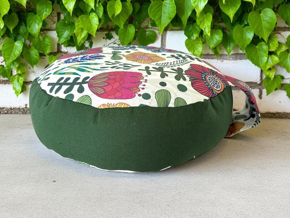 flowery meditation cushion