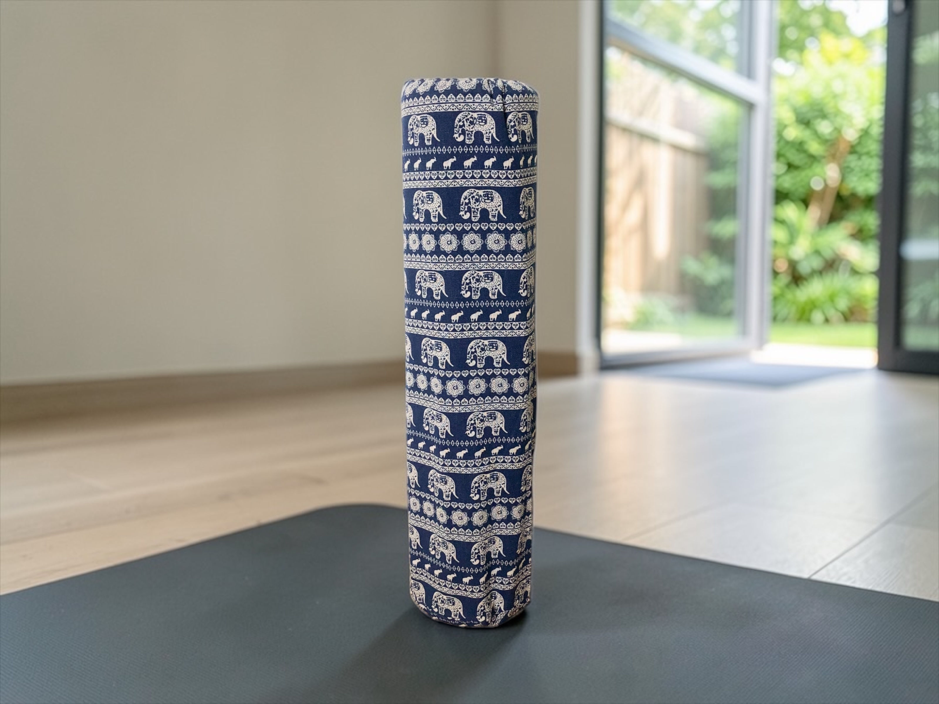 elephant navy blue yoga mat bag over the shoulder