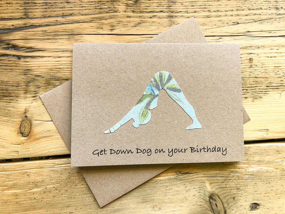 Thumbnail: down dog yoga birthday card