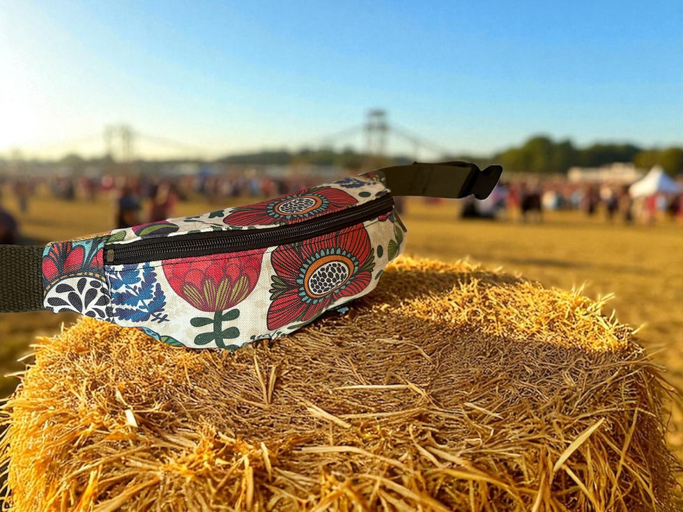 floral bum bag, crossbody bag handmade