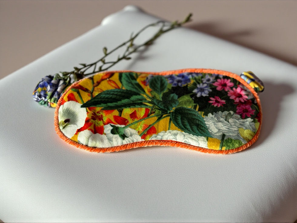 Thumbnail: ochre yellow velvet sleep mask