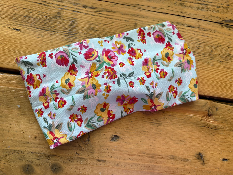Thumbnail: pale blue floral twisted knot headband