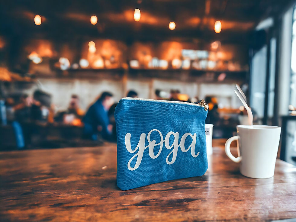 Cool Blue Yoga Coin Purse