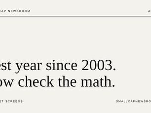 Small Caps' Best Year Since 2003: A Mid-August Reality Check (August 16, 2026)
