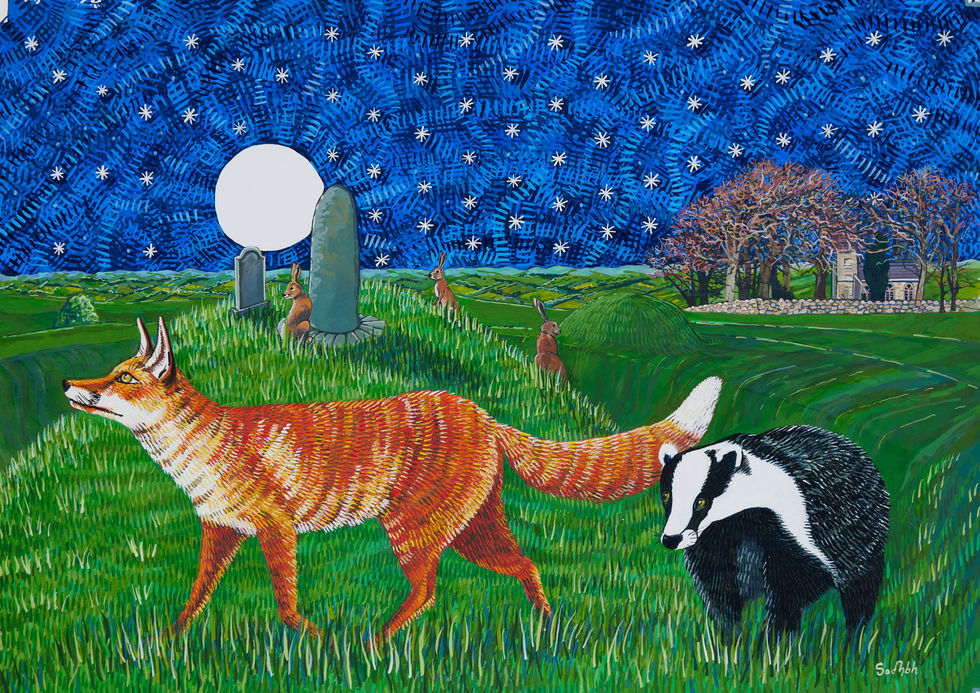 Night time walk on the Hill of Tara