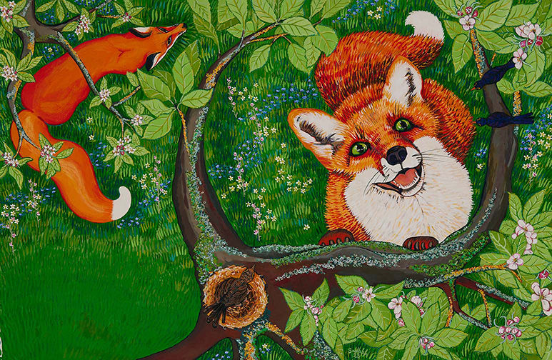 j Dream Fox Spread 09 Green Eyed Fox SMcElveen - sample.jpg