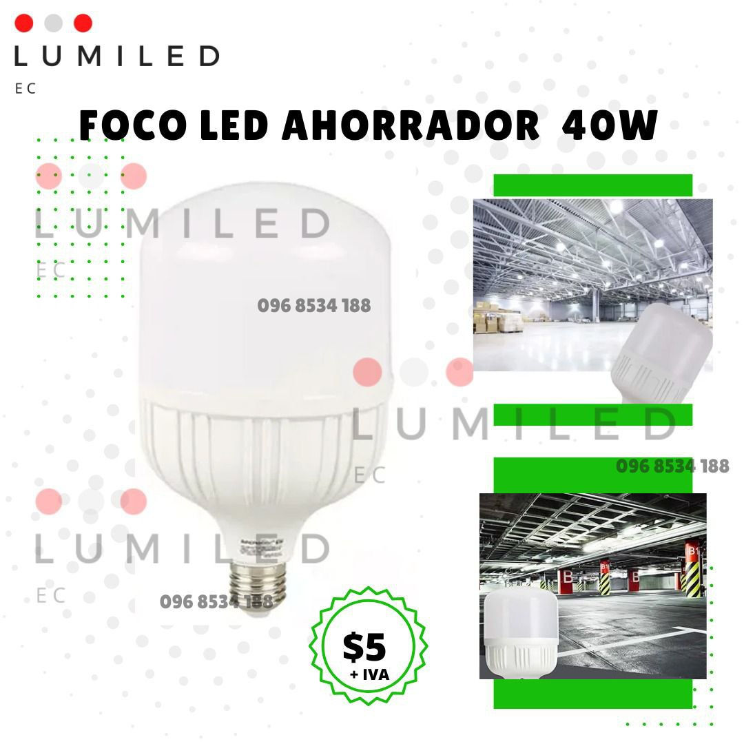 FOCO LED AHORRADOR 40W