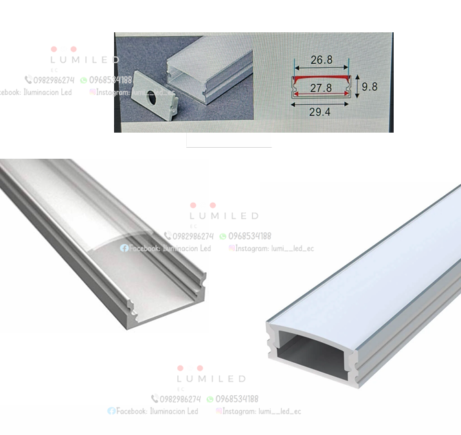 Miniatura: PERFIL DE ALUMINIO SOBREPUESTO 032 A
