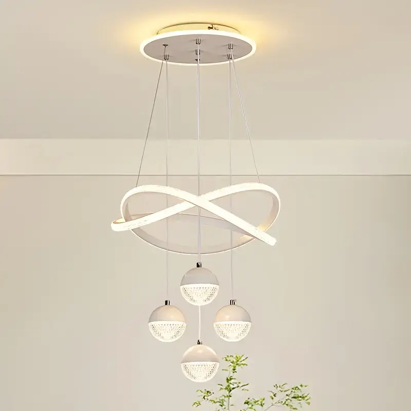 Miniatura: LAMPARA COLGANTE  BLANCA 3 TONOS