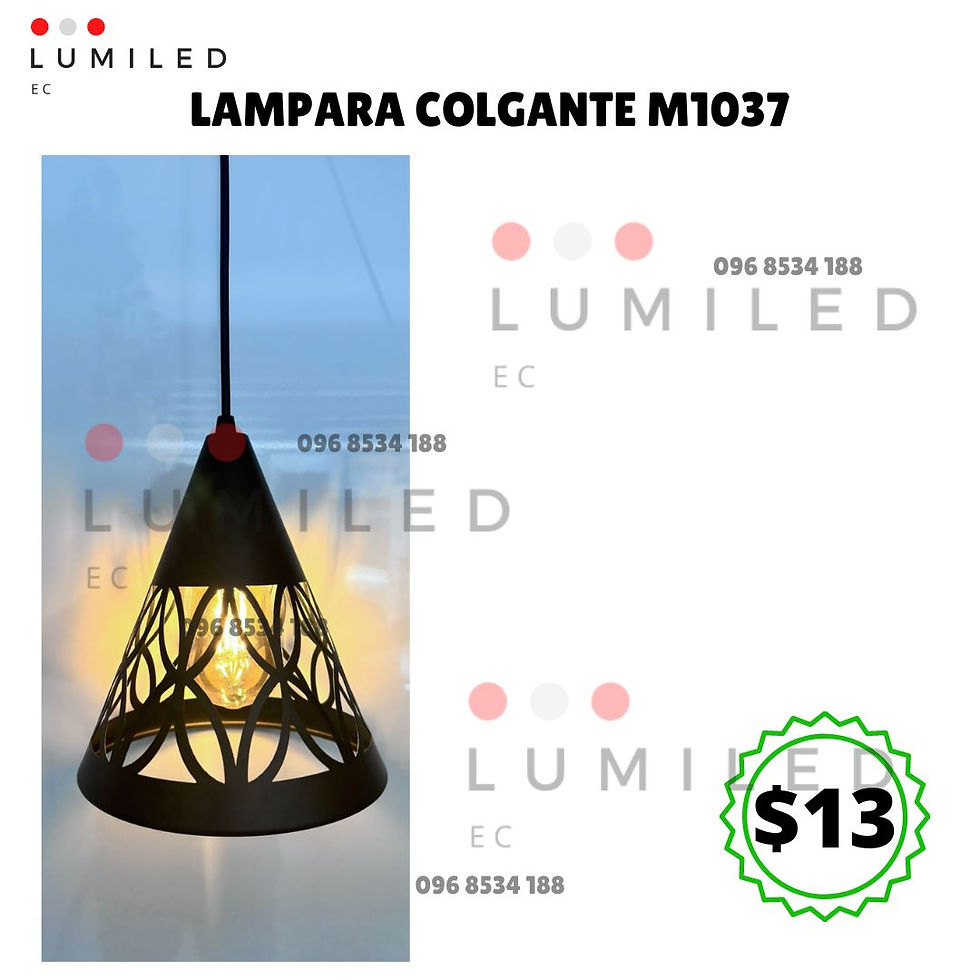 LAMPARA COLGANTE TIPO CONO