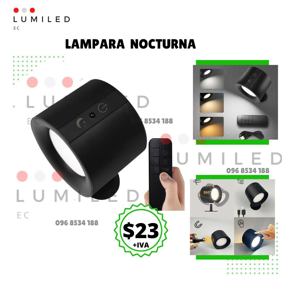 APLIQUE TIPO LAMPARA NOCTURNA RECARGABLE