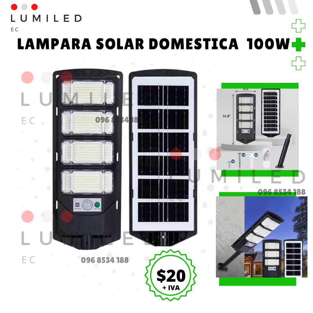 LAMPARA SOLAR DOMESTICA DE 100W