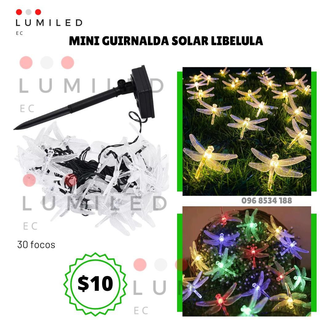 MINI GUIRNALDAS SOLAR LIBELULA