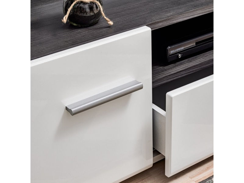 שידת טלויזיה לבן עם שחור