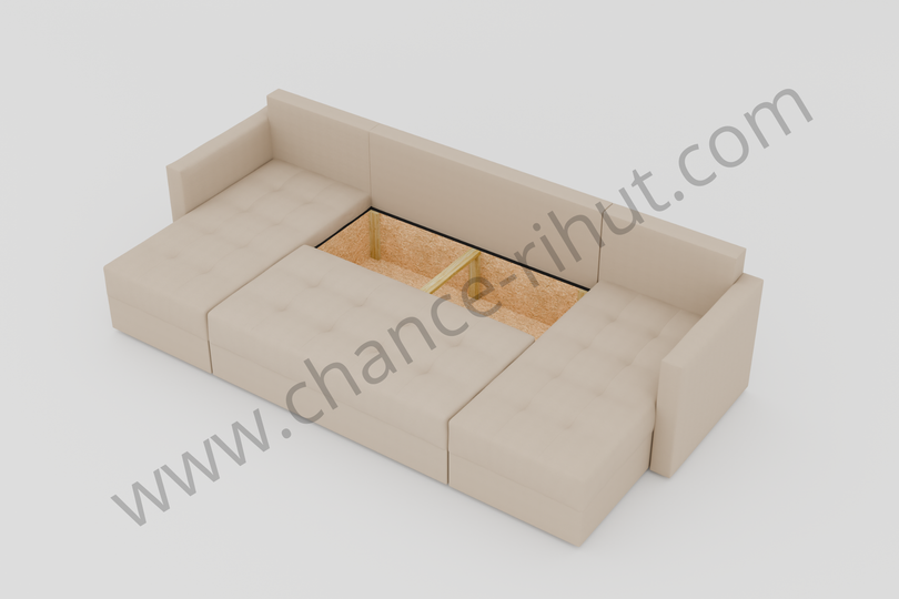 סלון פינתי נפתח למיטה דגם Kiwi U