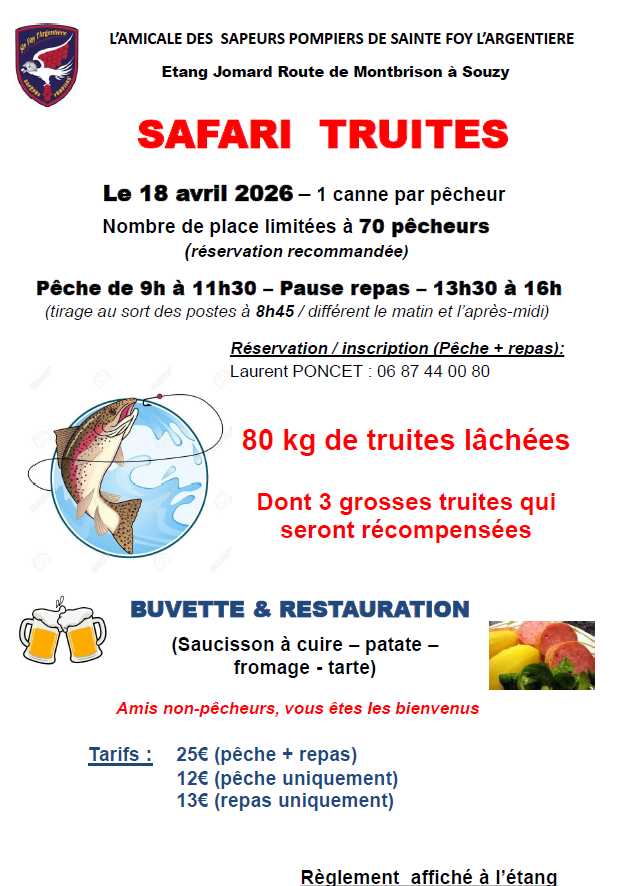 Safari truites organisé par l'Amicale des Pompiers
