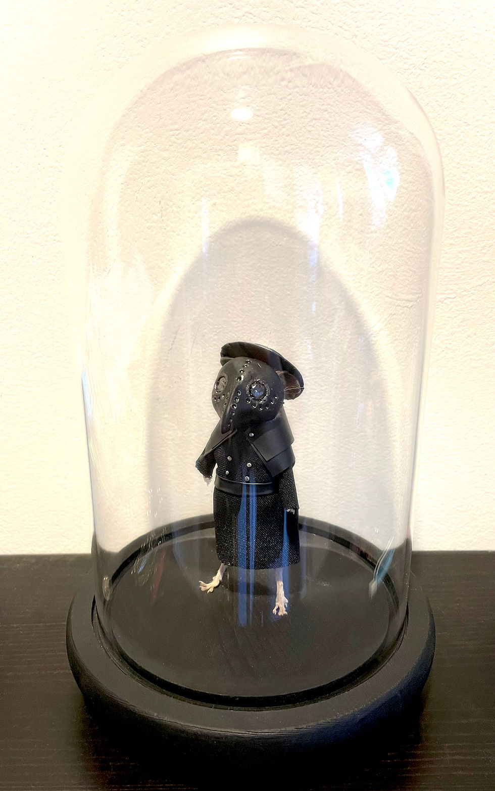 Thumbnail: Plague Doctor - Glass Dome Taxidermy Mouse - Black Death - Bubonic Plague