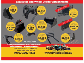 📣Large selection of Wheel Loader & Excavator Attachments available!