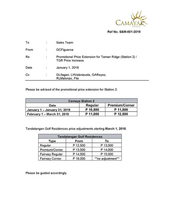 Price Increase Extension