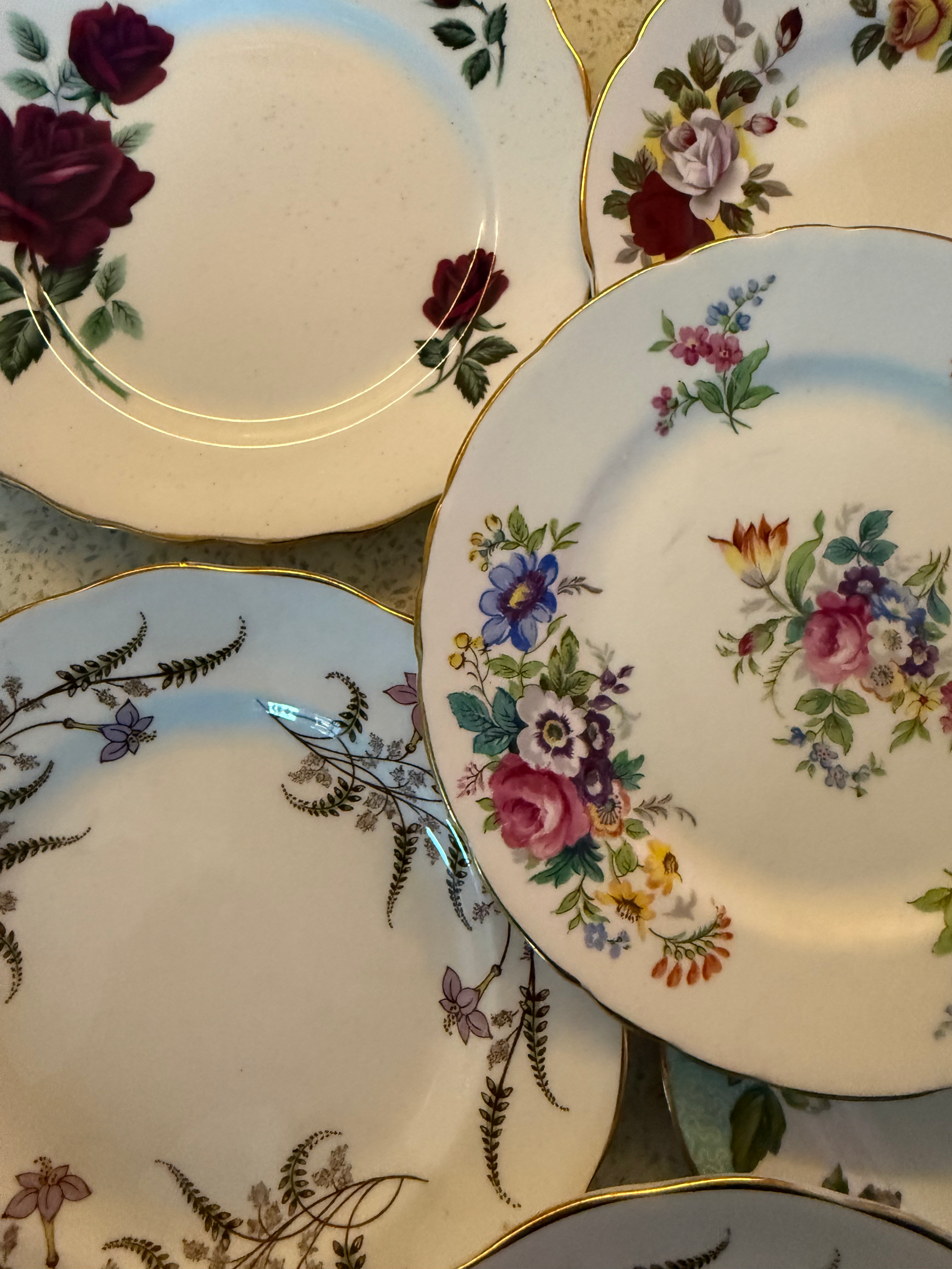 20 Vintage China Teaplates. 16cm 