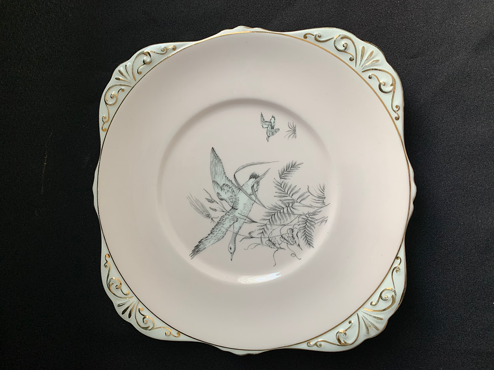 Pale pink Tuscan China Cake Plate