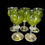 Thumbnail: Set 5 Vintage Shot Glasses. Tall Stemmed