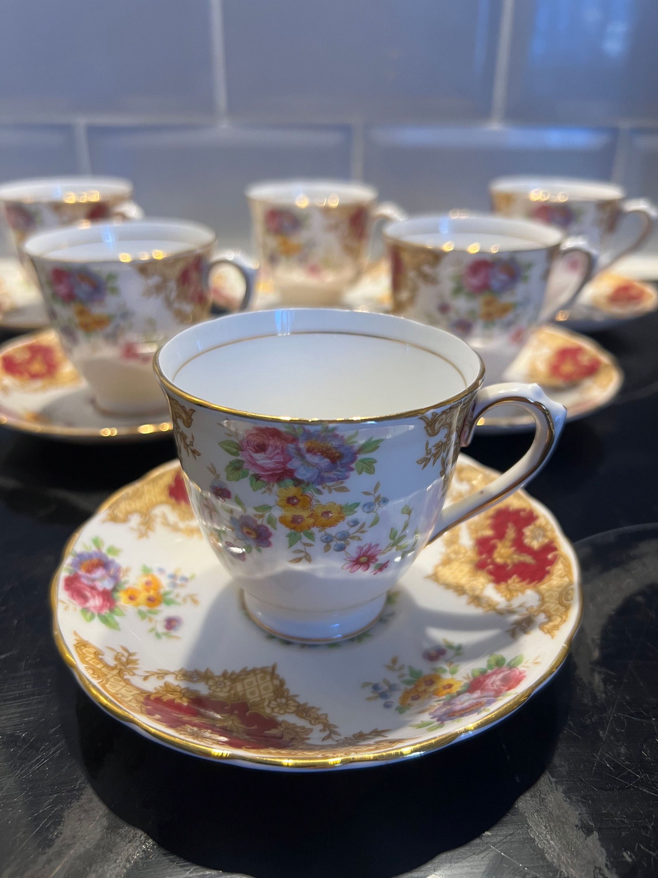 6 Coffee Demitasse cups & saucers