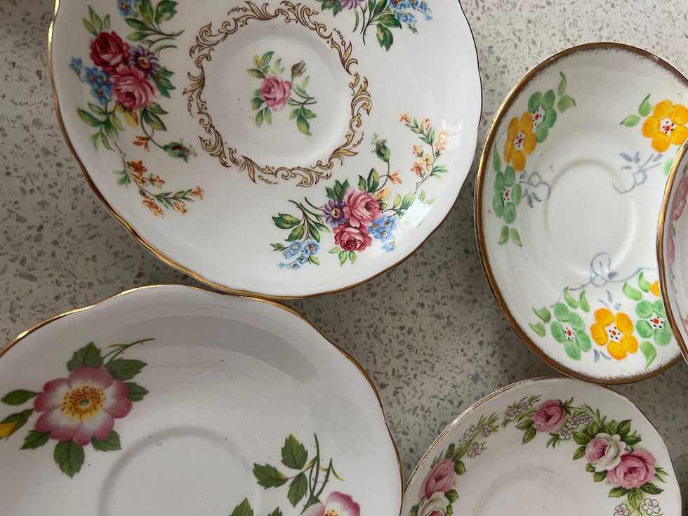 Miniaturebillede: X 50 Vintage China Saucers. 