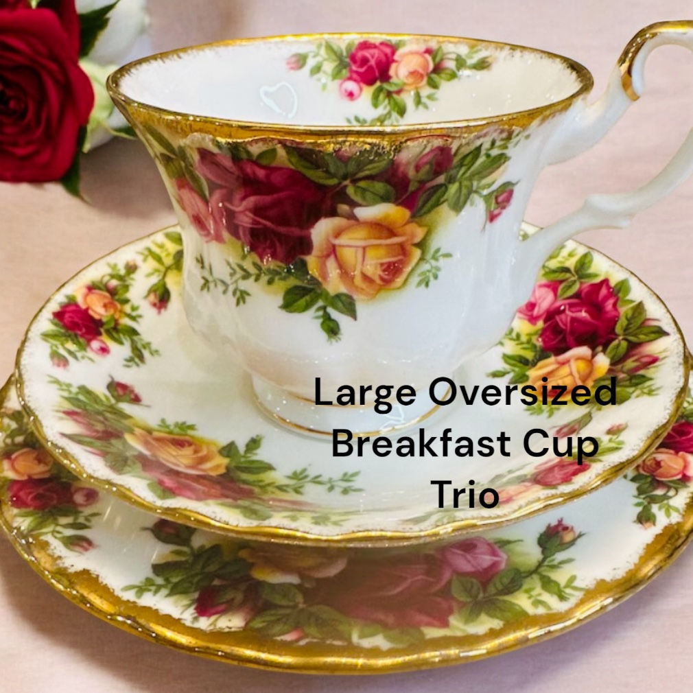 Large Oversized Breakfast Cup  Old Country Roses Roses 