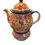 Thumbnail: Boleslawiec Polish Pottery. Large Teapot & Warming Stand