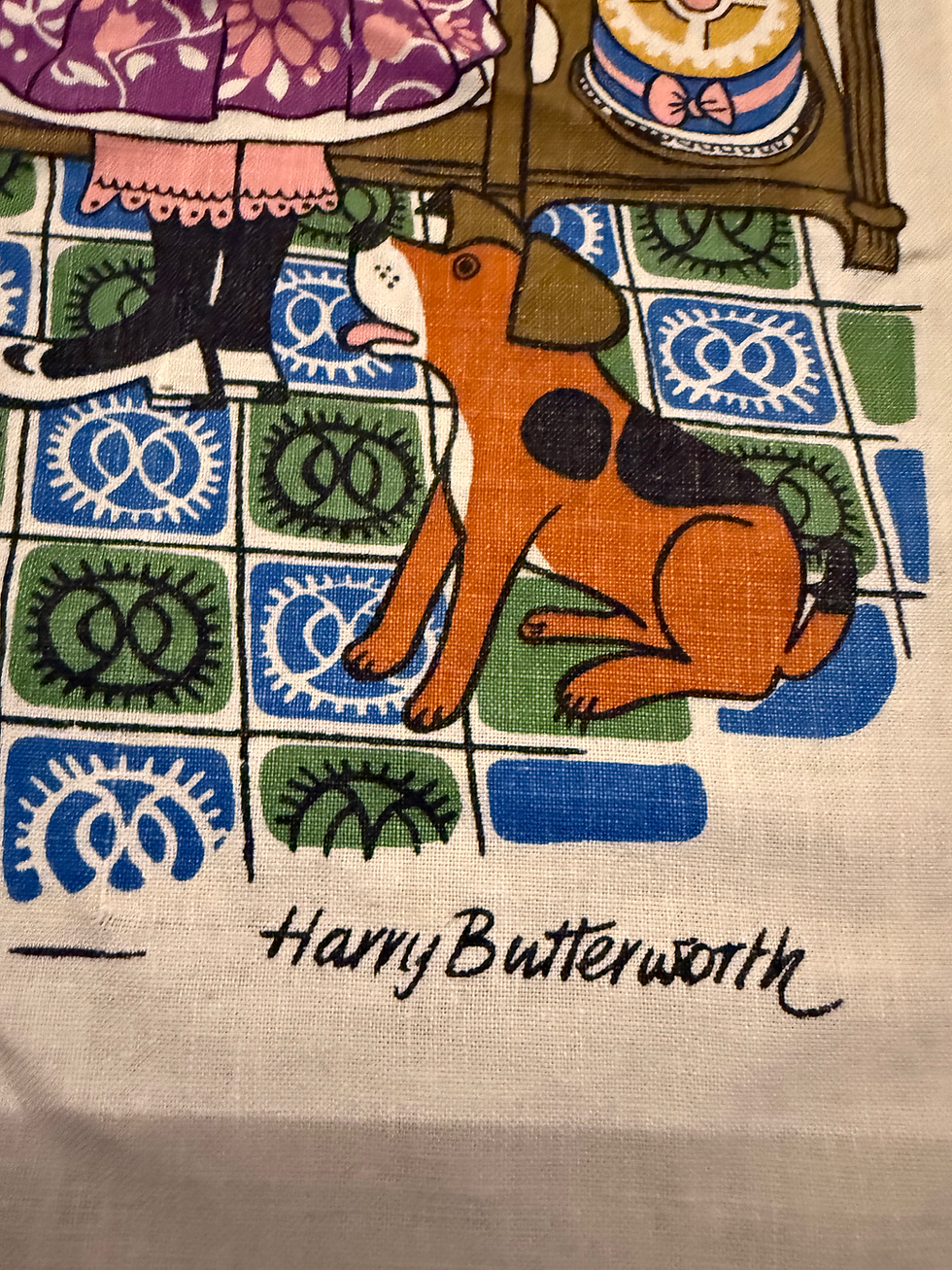 Miniatura: Harry Butterworth. Vintage Tea Towel. 