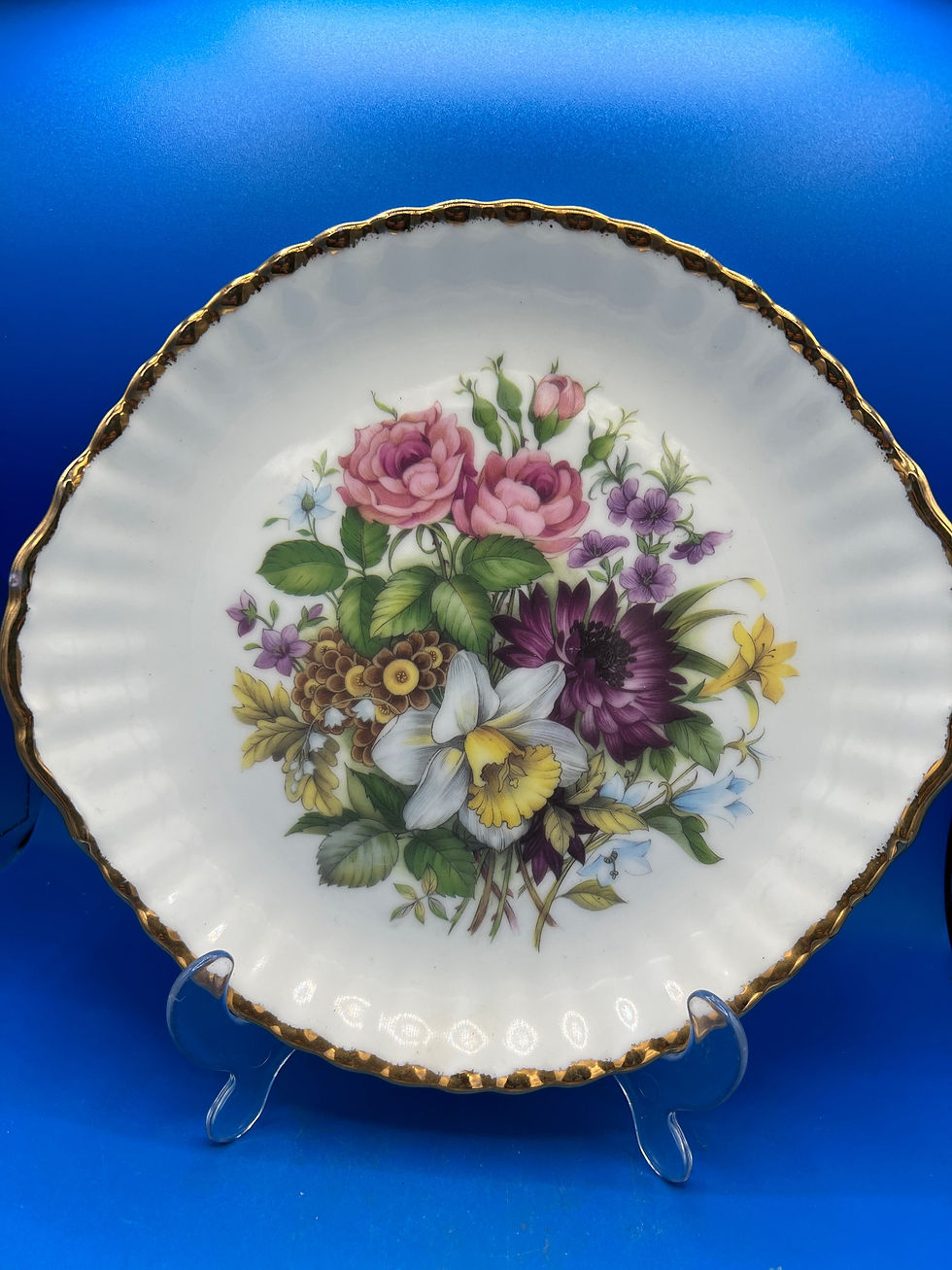 Miniatură: Large Floral Cake Plate