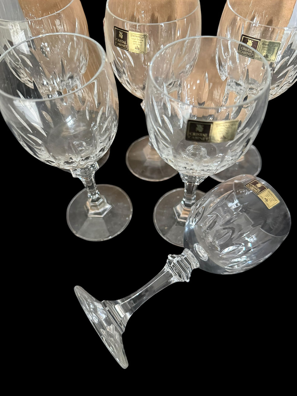 Thumbnail: Set 6 Crystal Wine Glasses