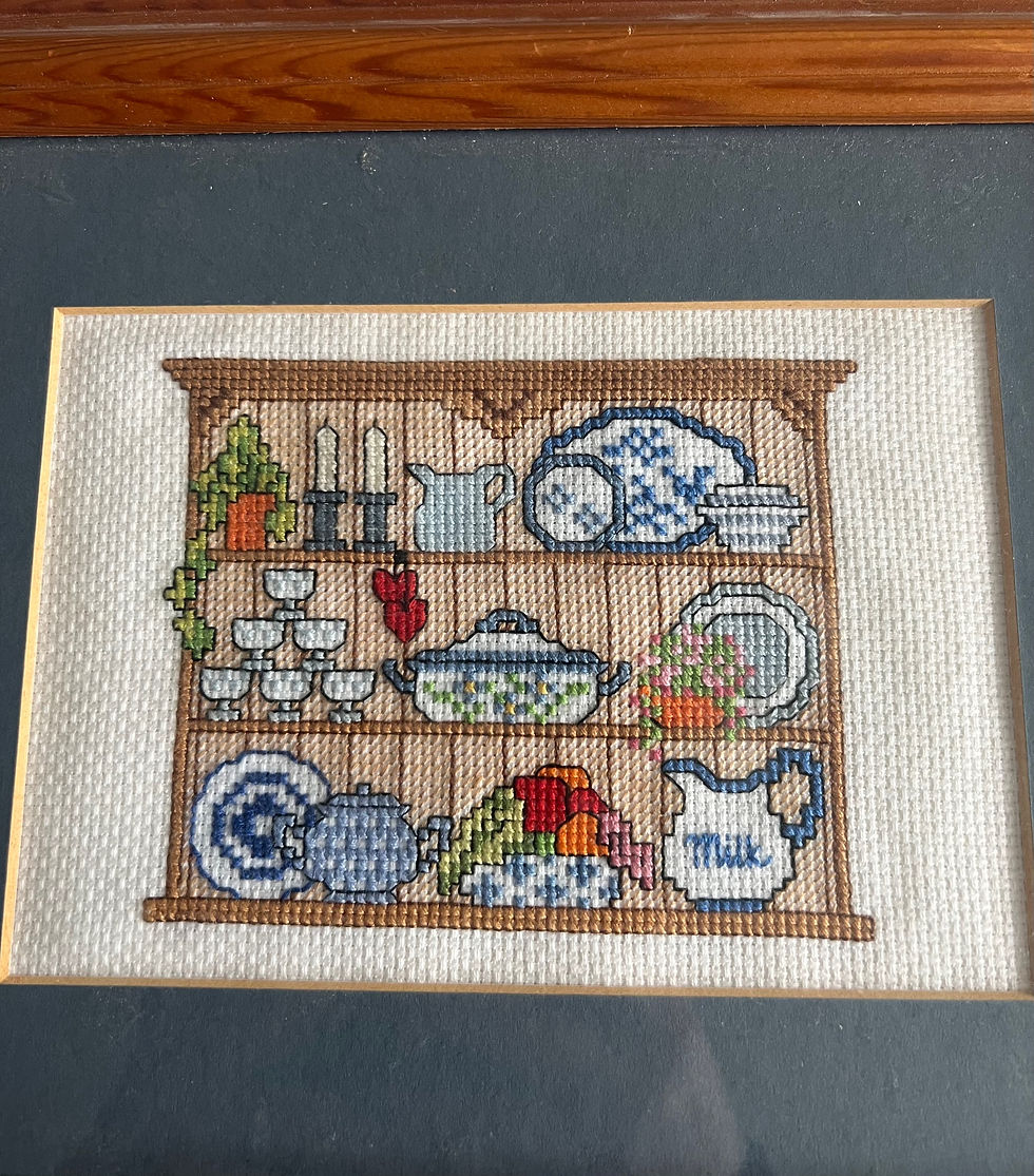 Thumbnail: Framed Tapestry Hand Embroidered Wall Art