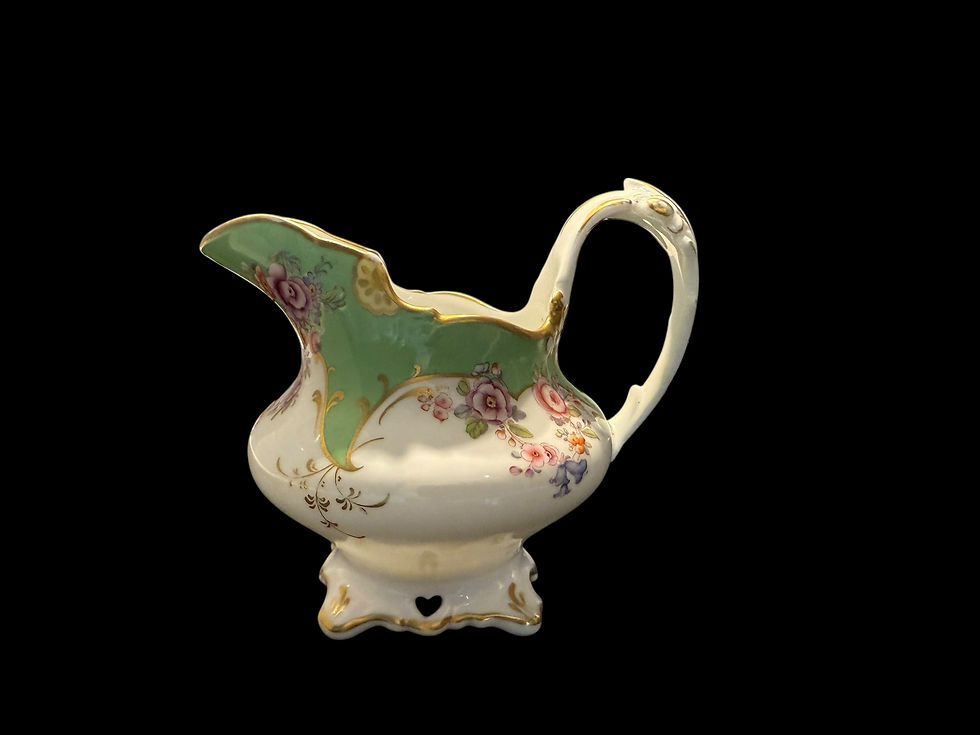 Miniatura: Imperfect - Antique Rockingham. GREEN. Creamer Jug