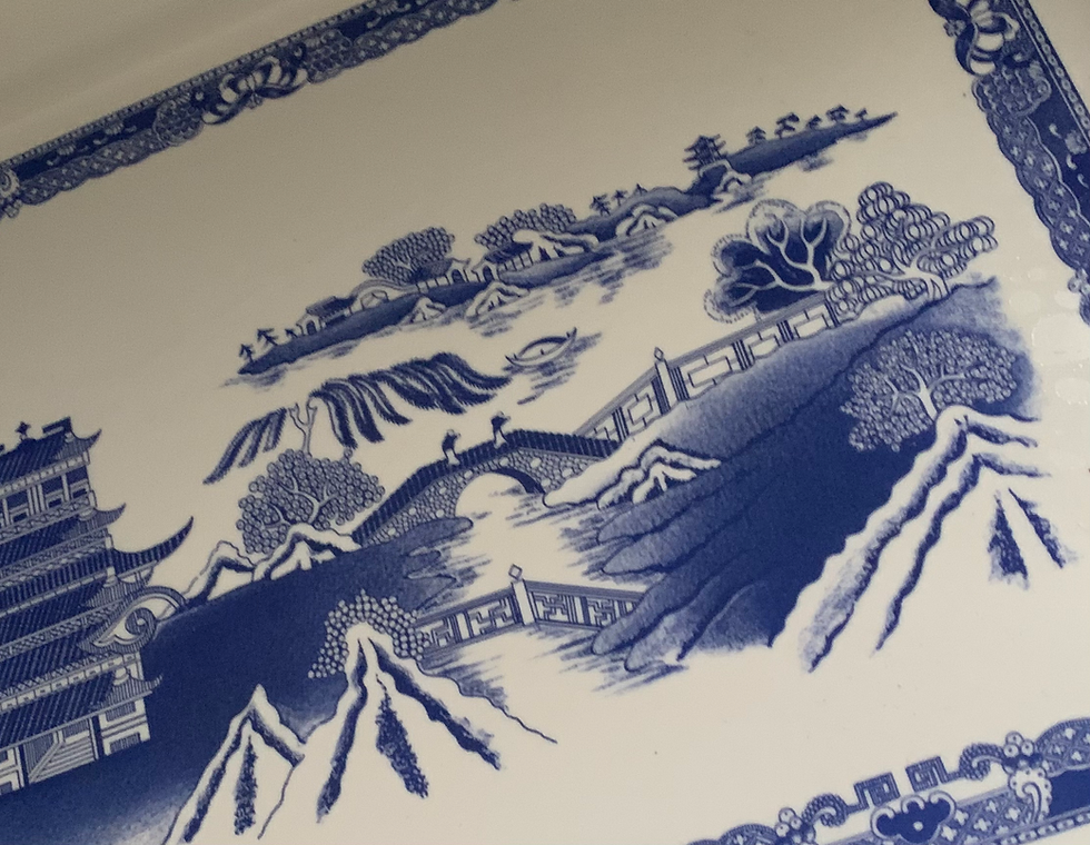 Miniatura: Large Melamine Old Willow Tray 