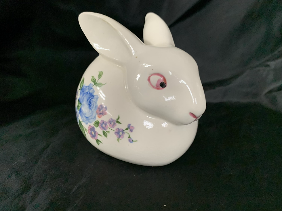Miniatura: Vintage Money box. Rabbit. Bone china