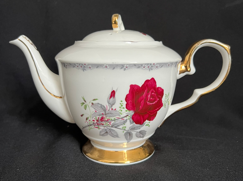 Royal Stafford Roses To Remember Large Teapot Leeds Vintage House