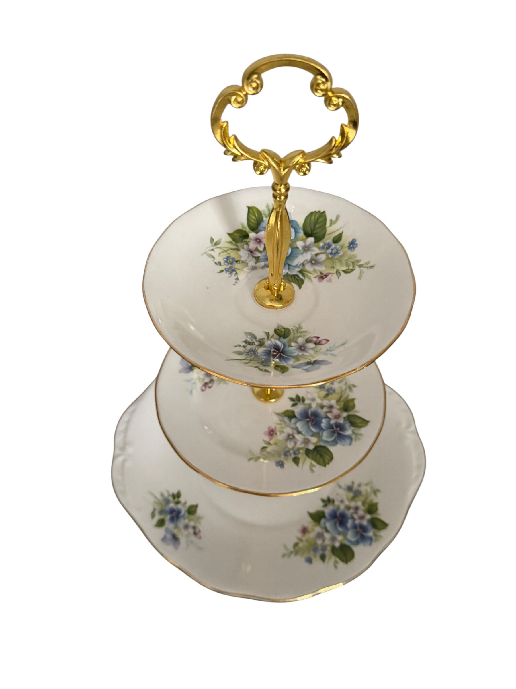 3 Tier Hand Crafted Medium Vintage Cake Stand.