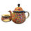 Thumbnail: Boleslawiec Polish Pottery. Large Teapot & Warming Stand