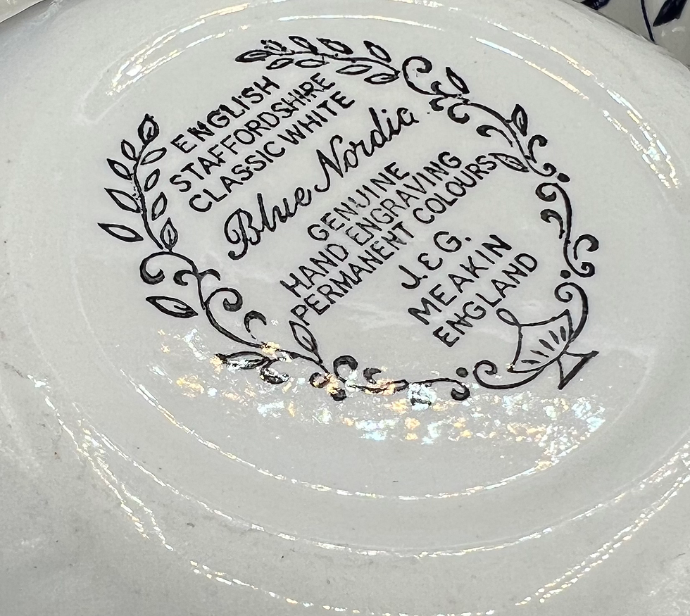 Miniaturebillede: Set 5 J & G Meakin Blue Nordic Cereal Bowls