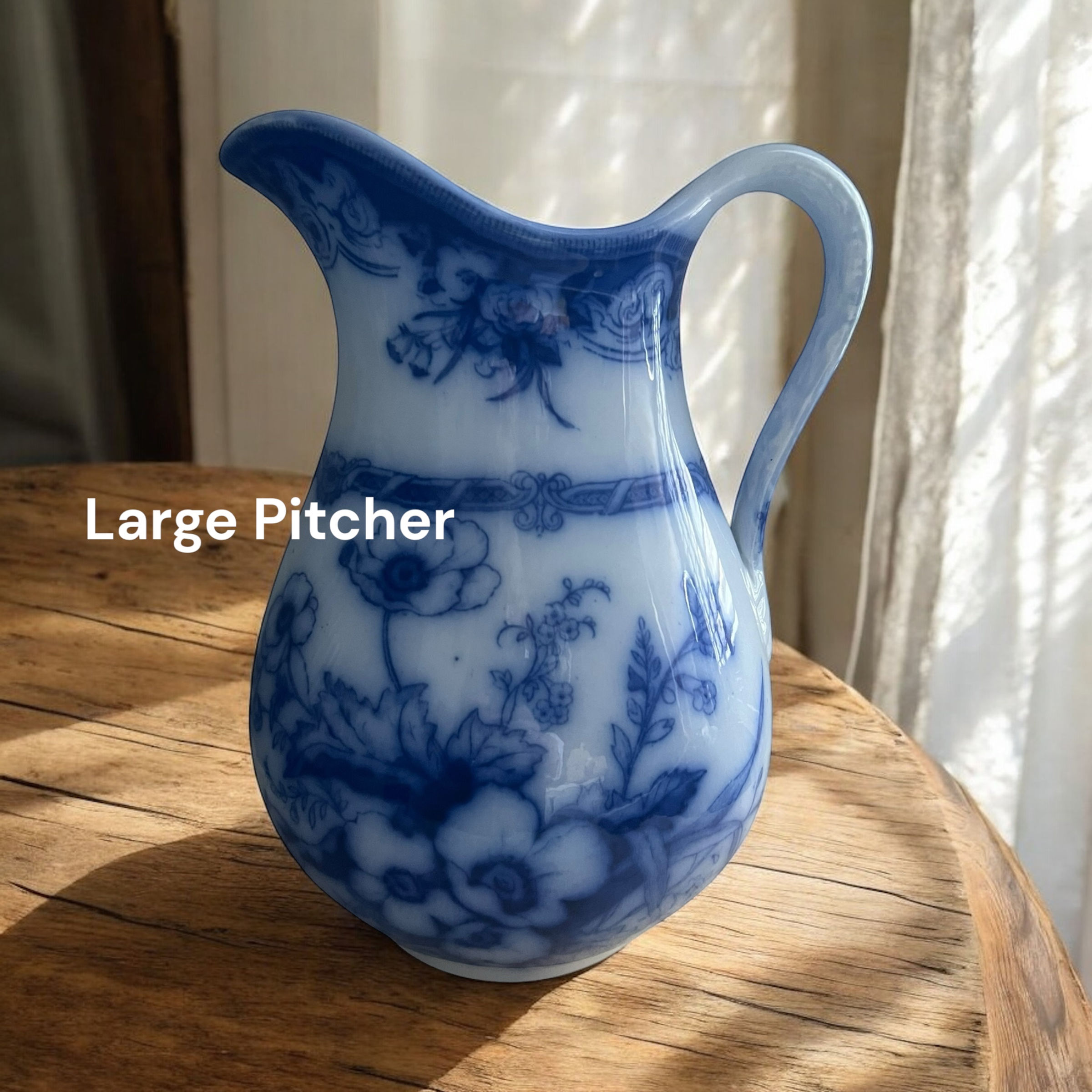 Large Blue Flow Pitcher