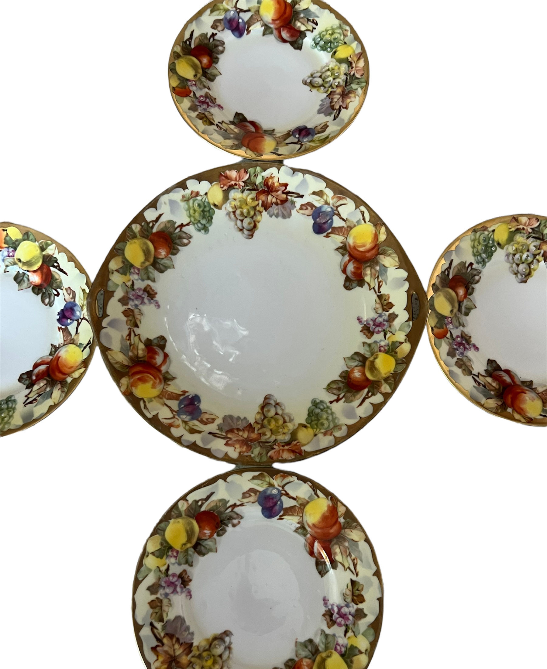 5 Piece Vintage China Sandwich/cake Set