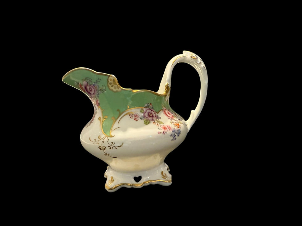 Miniaturbild: Imperfect - Antique Rockingham. GREEN. Creamer Jug