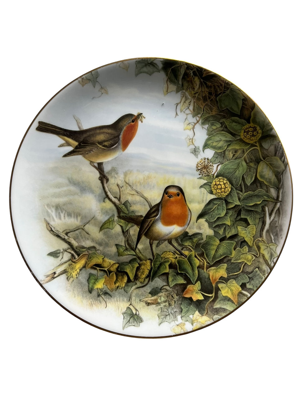 Miniature : COALPORT. The Robin. Cabinet Plate