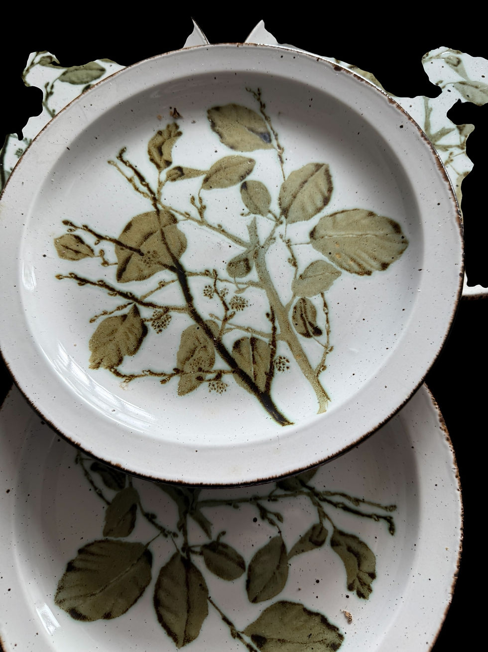 Miniaturebillede: Midwinter. Stonehenge. Green Leaves. 4 Dinner Plates