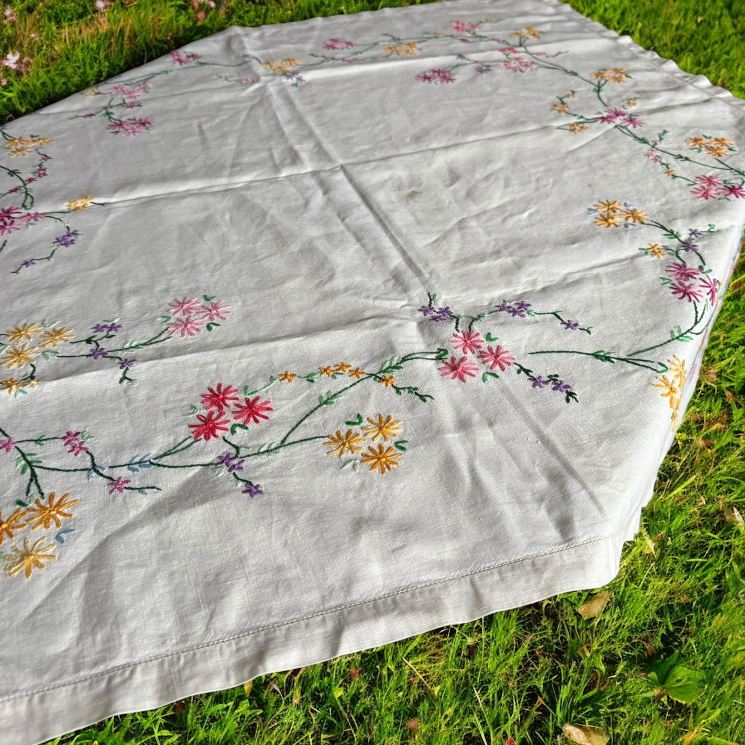 Hand Embroidered Tablecloth