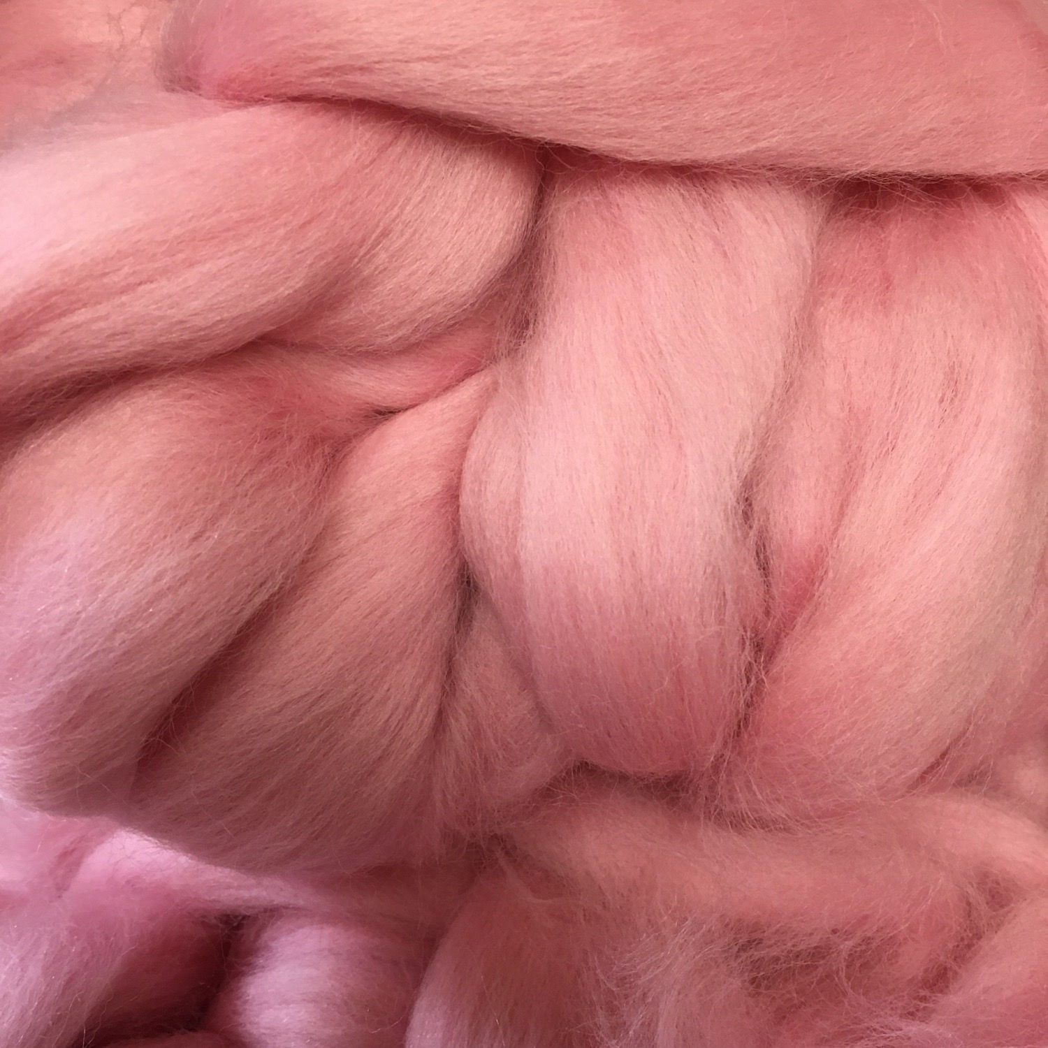 Pastel Pink Corriedale Top 50G
