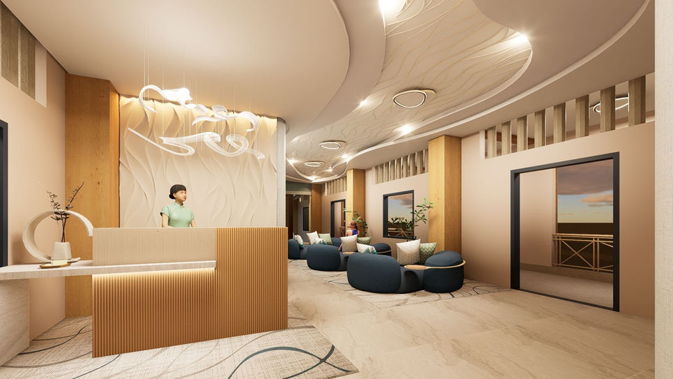 Reception to Body Massage on Level 2